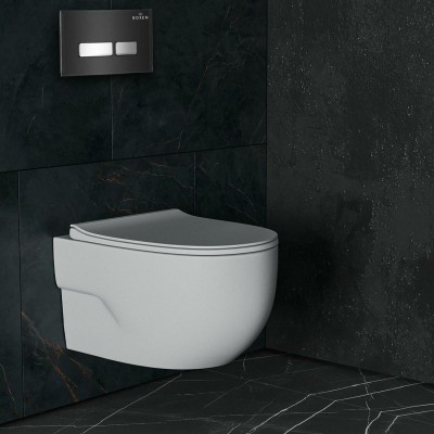 Комплект инсталляции Roxen StounFix Slim 646666 клавиша черная фото 6