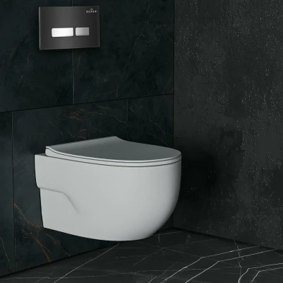 Комплект инсталляции Roxen StounFix Slim 646666 клавиша черная