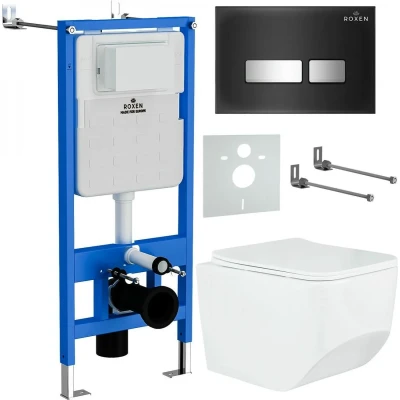 Комплект инсталляции Roxen StounFix Slim 649644 клавиша черная Комплект инсталляции Roxen StounFix Slim 649644 клавиша черная