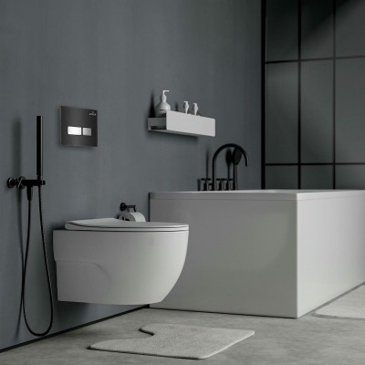 Комплект инсталляции Roxen StounFix Slim 646666 клавиша черная фото 10