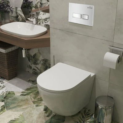 Инсталляция для подвесного унитаза Roxen StounFix Slim 710200 с клавишей смыва Glass 430280W Инсталляция для подвесного унитаза Roxen StounFix Slim 710200 с клавишей смыва Glass 430280W