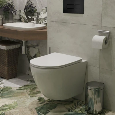 Инсталляция для подвесного унитаза Roxen StounFix Slim 710200 с клавишей смыва Caspia 410280B Инсталляция для подвесного унитаза Roxen StounFix Slim 710200 с клавишей смыва Caspia 410280B