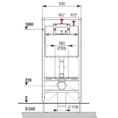 Инсталляция с унитазом Roca ПЭК Mateo 4в1 893100010