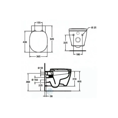 Инсталляция с унитазом Ideal Standard Connect W220101 Инсталляция с унитазом Ideal Standard Connect W220101