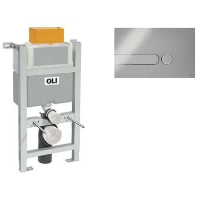 Инсталляция для унитаза OLI Expert 82 721703 + клавиша смыва Iplate хром 670004 Инсталляция для унитаза OLI Expert 82 721703 + клавиша смыва Iplate хром 670004