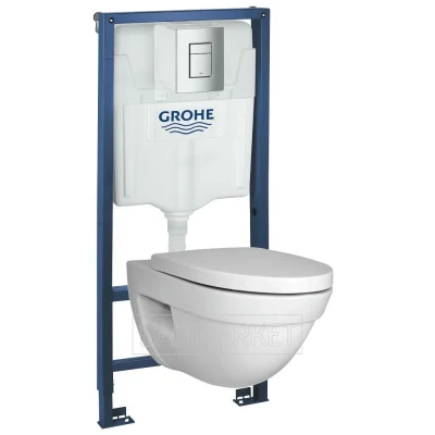 Унитаз подвесной Vitra Form 500 в комплекте с инсталляцией Grohe Rapid SL и сиденьем микролифт Унитаз подвесной Vitra Form 500 в комплекте с инсталляцией Grohe Rapid SL и сиденьем микролифт