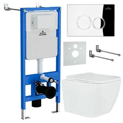 Комплект инсталляции с унитазом Roxen StounFix Slim 513314 Комплект инсталляции с унитазом Roxen StounFix Slim 513314
