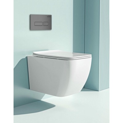 Комплект инсталляции Roxen StounFix Slim 606295 клавиша хром матовый фото 6