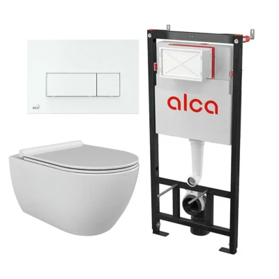 Комплект Cerastyle Alca инсталляции с унитазом и клавишей HC00206PN0 SC00501S50003012 + AM101/1120 + M570