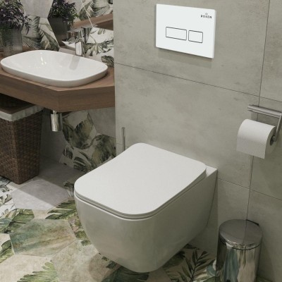 Комплект инсталляции Roxen StounFix Slim 571468 клавиша белый глянцевый фото 7