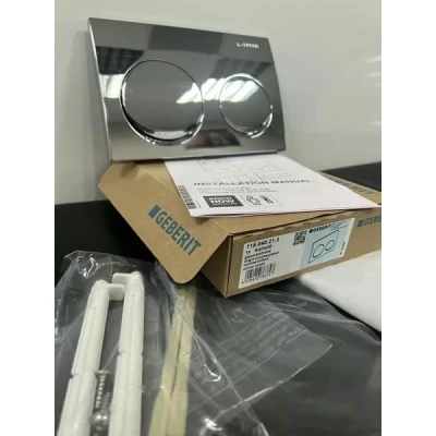 Комплект инсталляции для унитаза Geberit Alpha 458.233.00.2 с кнопкой Geberit Alpha 20 хром 115.040.21.3
