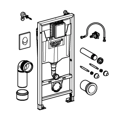 Инсталляция для подвесного унитаза Grohe Rapid SL 3 в 1 38721001 Инсталляция для подвесного унитаза Grohe Rapid SL 3 в 1 38721001