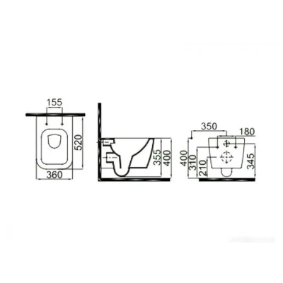 Инсталляция Eccellenza Tecnica с кнопкой хром и унитазом Idevit Halley Rimless Инсталляция Eccellenza Tecnica с кнопкой хром и унитазом Idevit Halley Rimless
