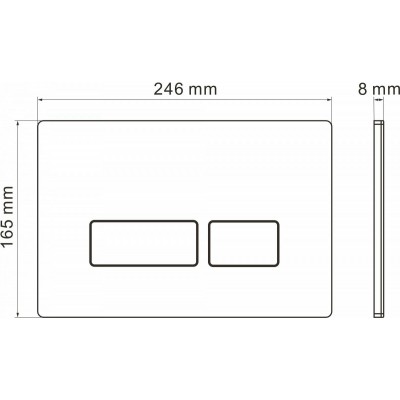 Комплект инсталляции Roxen StounFix Slim 597373 клавиша хром матовый фото 3