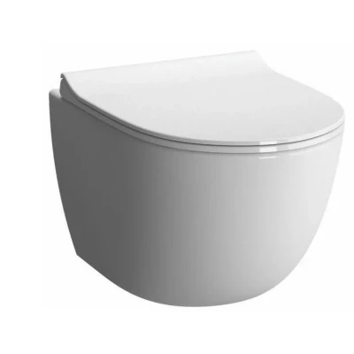 Унитаз подвесной Vitra Sento L-Box 9830B003-7207 инсталляция с клавишей, унитазом и сиденьем