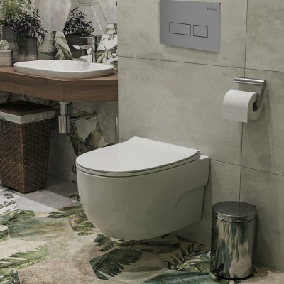 Комплект инсталляции Roxen StounFix Slim 607036 клавиша хром матовый фото 8