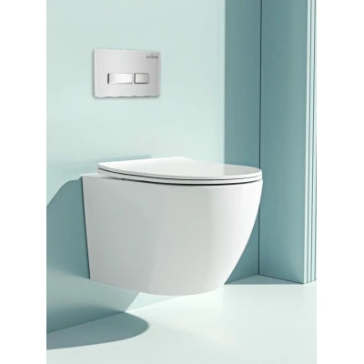 Инсталляция для подвесного унитаза Roxen StounFix Slim 710200 с клавишей смыва Glass 430280W Инсталляция для подвесного унитаза Roxen StounFix Slim 710200 с клавишей смыва Glass 430280W