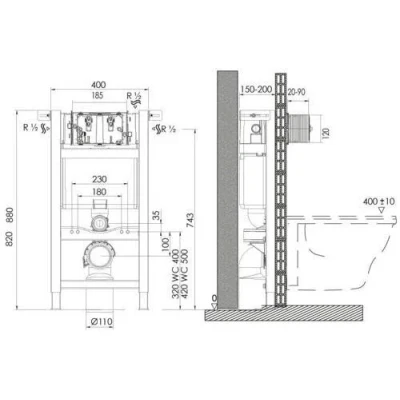 Инсталляция для унитаза OLI Expert 82 721703 + клавиша смыва Slim 659041 белая Инсталляция для унитаза OLI Expert 82 721703 + клавиша смыва Slim 659041 белая