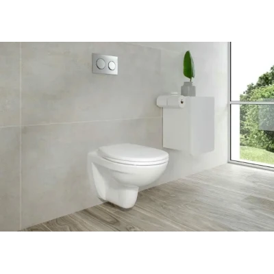 Унитаз подвесной Vitra Normus L-box 9773B003-7206 инсталляция с клавишей и унитазом