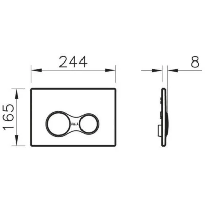 Унитаз подвесной Vitra Sento L-Box 9830B003-7207 инсталляция с клавишей, унитазом и сиденьем