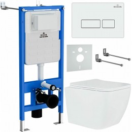 Комплект инсталляции Roxen StounFix Slim 571468 клавиша белый глянцевый