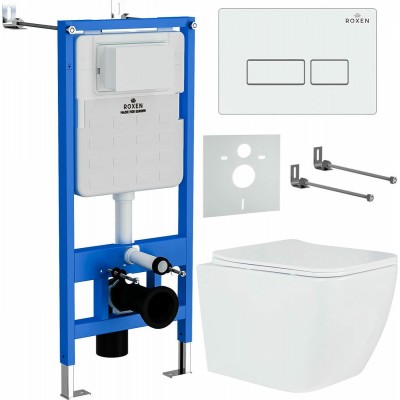 Купить Комплект инсталляции Roxen StounFix Slim 571468 клавиша белый глянцевый 