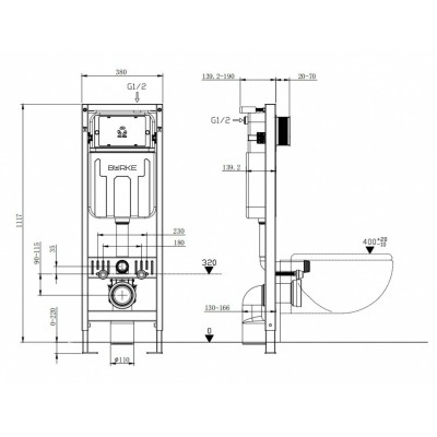 Инсталляция для подвесного унитаза Burke MOD5 500.00.1 фото 1