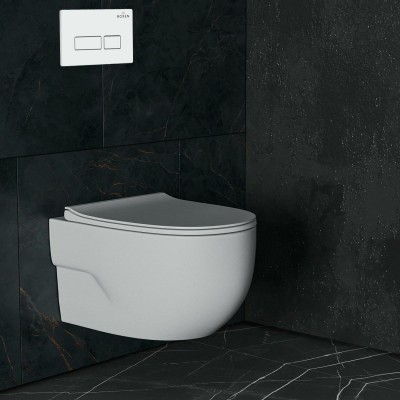Комплект инсталляции Roxen StounFix Slim 576390 клавиша белый глянцевый фото 6