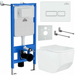 Комплект инсталляции Roxen StounFix Slim 577353 клавиша белый глянцевый