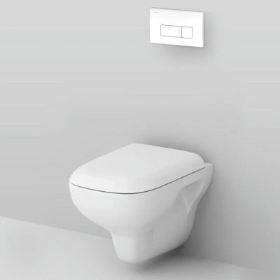 Инсталляция Am.Pm Like IS48001.801700 с безободковым унитазом Like FlashClean, клавиша Pro M