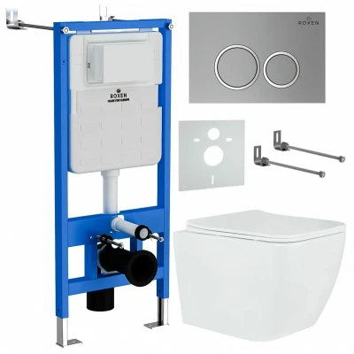 Комплект инсталляции с унитазом Roxen StounFix Slim 530473 Комплект инсталляции с унитазом Roxen StounFix Slim 530473
