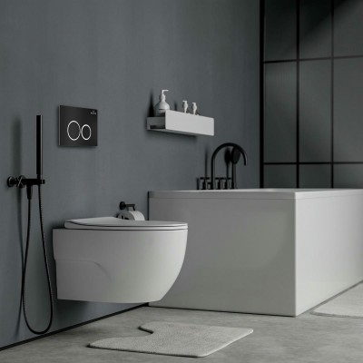 Комплект инсталляции Roxen StounFix Slim 507542 клавиша черная фото 5