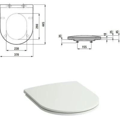 Инсталляция с унитазом Laufen Pack Pro Rimless 869966000000R с сиденьем и клавишей