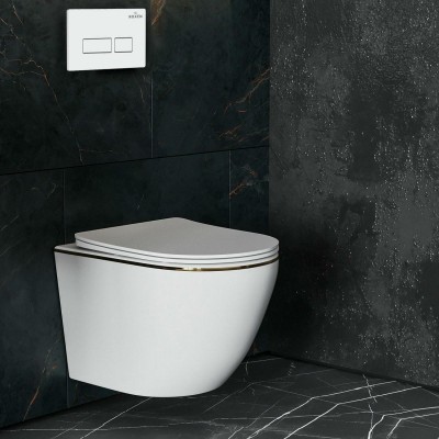Комплект инсталляции Roxen StounFix Slim 850609 клавиша белый глянец фото 3