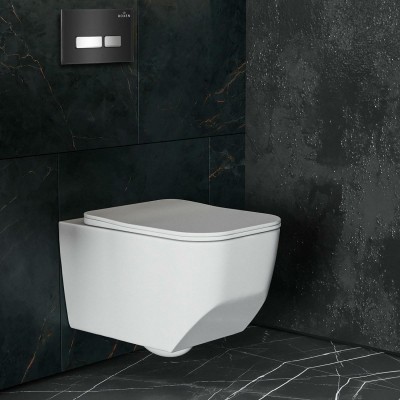 Комплект инсталляции Roxen StounFix Slim 649644 клавиша черная фото 6