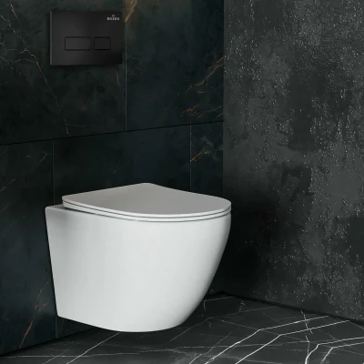 Инсталляция для подвесного унитаза Roxen StounFix Slim 710200 с клавишей смыва Caspia 410280B Инсталляция для подвесного унитаза Roxen StounFix Slim 710200 с клавишей смыва Caspia 410280B