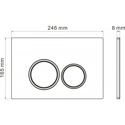 Инсталляция для подвесного унитаза Roxen StounFix Slim 710200 с клавишей смыва Santi 410260M Инсталляция для подвесного унитаза Roxen StounFix Slim 710200 с клавишей смыва Santi 410260M