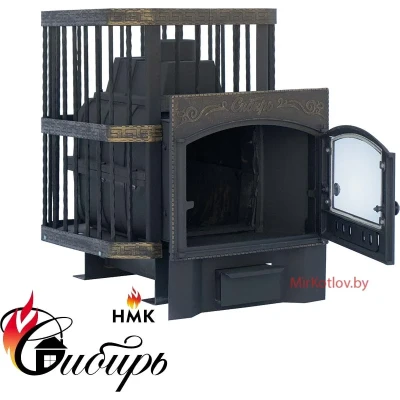 Печь банная чугунная "Сибирь-24". Каминная дверца "Сибирь" (Кованная сетка) Печь банная чугунная "Сибирь-24". Каминная дверца "Сибирь" (Кованная сетка)