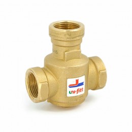Клапан термостатический UNI-FITT Rp 1' 3-ходовой 60 С, Kvs 9 арт. 358G6094 (для напольных котлов, смешение боковое)
