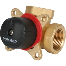 Клапан смесительный Rommer 3-х ходовой 1 дюйм KVs 10 Клапан смесительный Rommer 3-х ходовой 1 дюйм KVs 10