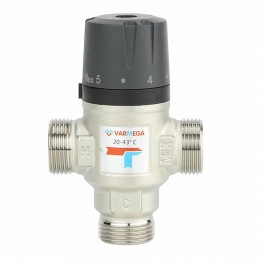 Термостатический смесительный клапан 1"НР Varmega VM17503 (20-43°С) смешение в бок арт. VM17503