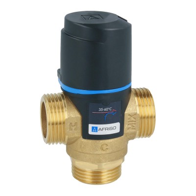 Термостатический смесительный клапан Afriso ATM 563 1"НР (35-60°С) арт. 12 563 10 - гарантия до 5 лет фото 1 Термостатический смесительный клапан Afriso ATM 563 1"НР (35-60°С) арт. 12 563 10 фото 1