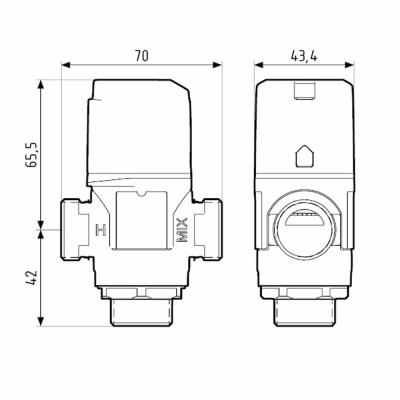 Термостатический смесительный клапан Afriso ATM 563 1"НР (35-60°С) арт. 12 563 10 - гарантия до 5 лет фото 3 Термостатический смесительный клапан Afriso ATM 563 1"НР (35-60°С) арт. 12 563 10 фото 3