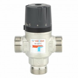 Термостатический смесительный клапан 1"НР Varmega VM17403 (30-65°С) смешение в бок арт. VM17403