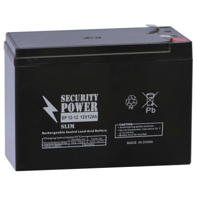 Купить Аккумуляторная батарея Security Power SP 12-12 F2 12V/12Ah Slim в магазине Mirkotlov.by (Мир Котлов) - отличное качество. Купить Аккумуляторная батарея Security Power SP 12-12 F2 12V/12Ah Slim