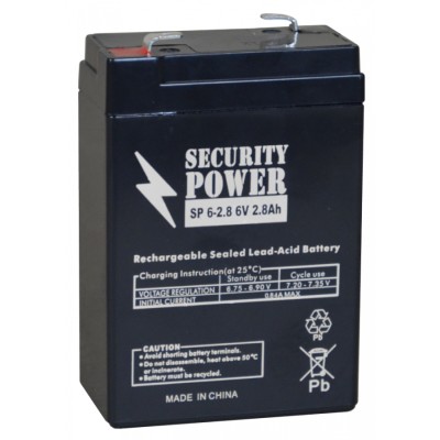 Купить Аккумуляторная батарея Security Power SP 6-2,8 F1 6V/2.8Ah 