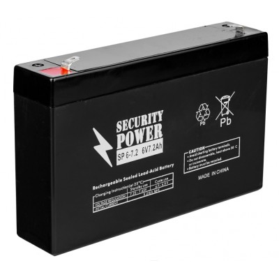 Купить Аккумуляторная батарея Security Power SP 6-7,2 F1 6V/7.2Ah 