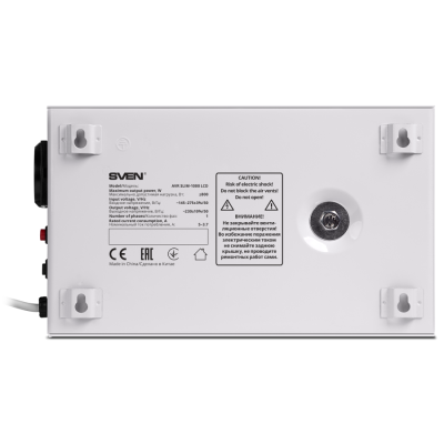 Стабилизатор напряжения SVEN AVR SLIM-1000 LCD (1000VA/800W) - гарантия до 5 лет фото 2 Стабилизатор напряжения SVEN AVR SLIM-1000 LCD (1000VA/800W) фото 2