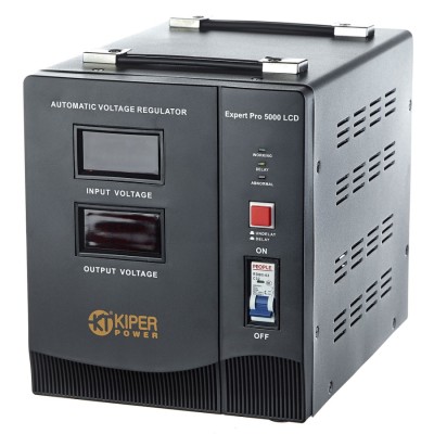 Стабилизатор напряжения Kiper Power Expert Pro 5000 LCD (5000VA/3000W) - гарантия до 5 лет фото 1 Стабилизатор напряжения Kiper Power Expert Pro 5000 LCD (5000VA/3000W) фото 1