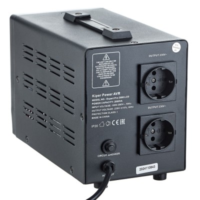 Стабилизатор напряжения Kiper Power Expert Pro 2000 LCD (2000VA/1200W) - гарантия до 5 лет фото 2 Стабилизатор напряжения Kiper Power Expert Pro 2000 LCD (2000VA/1200W) фото 2